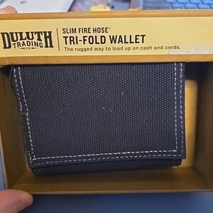 Duluth Trading Co Gray Slim Fire Hose Tri-Fold Wallet